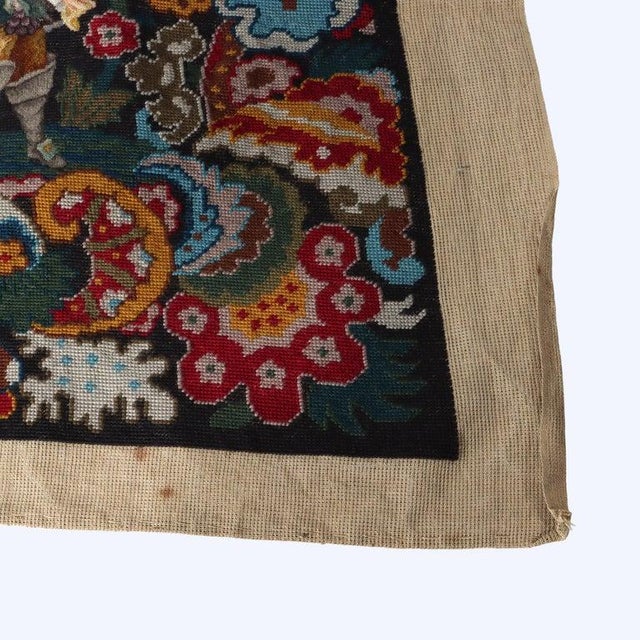 Antique Louis XIII Pictorial Needlepoint Tapestry 19thC For Sale - Image 4 of 7