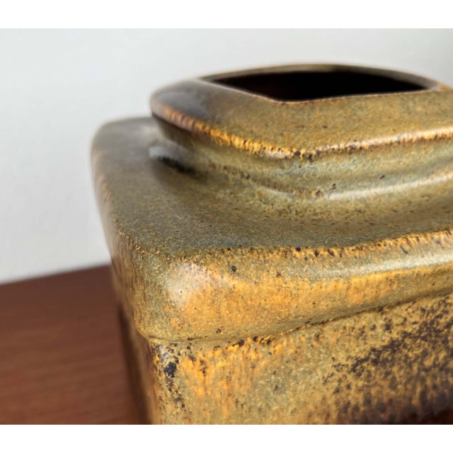 Beige Large Mid-Century Modern West German Pottery WGP Vase from Steuler, 1960s For Sale - Image 8 of 12
