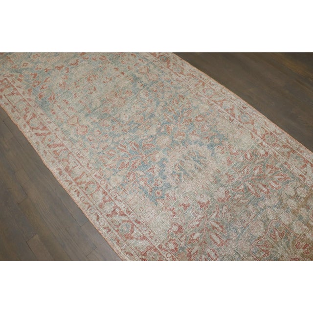 Wide Worn Antique Persian Sarouk Runner - 3'6" x 13'5" For Sale - Image 9 of 9