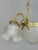 Metal French Three Arm Ceiling Light, 1930s For Sale - Image 7 of 12