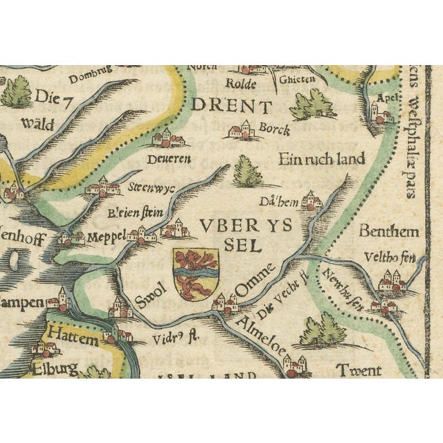 Woodcut Map by Münster, 1550 For Sale - Image 5 of 10