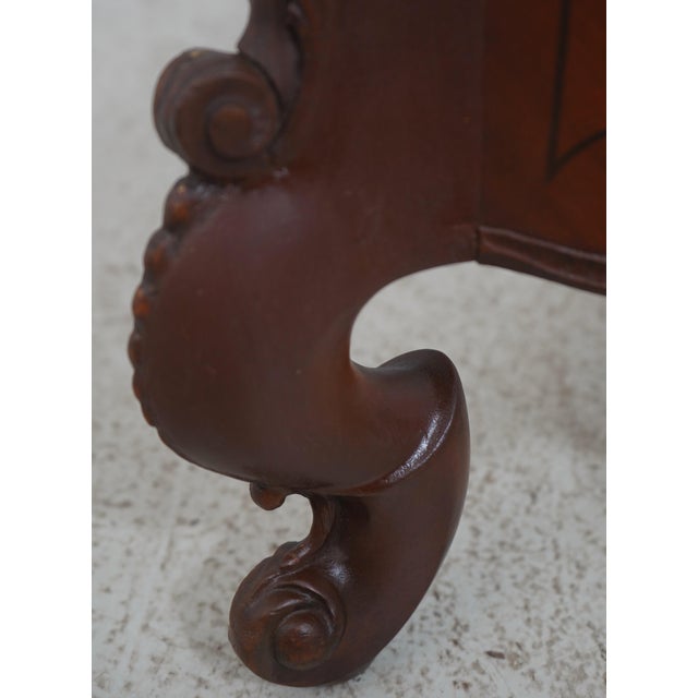 Brown Pair of Vintage Paint Decorated French Style Carved Twin Beds For Sale - Image 8 of 18