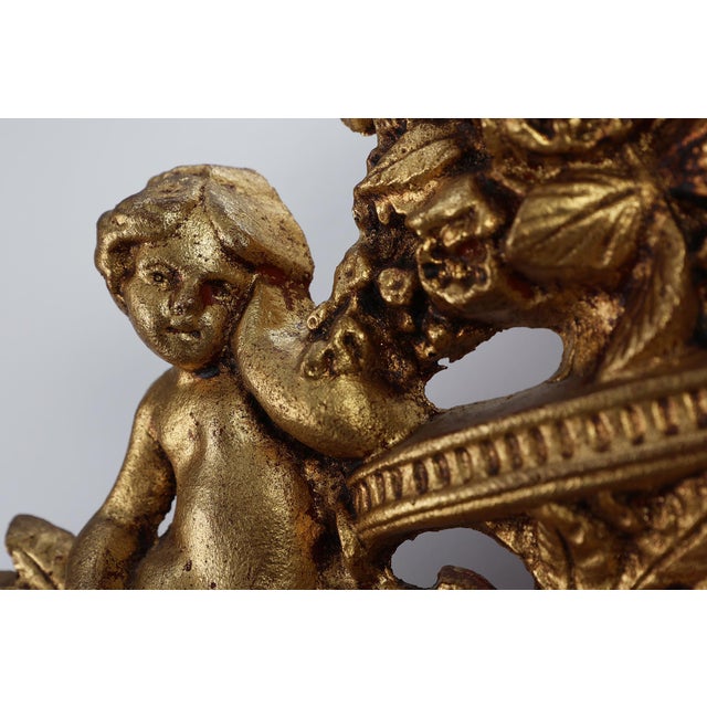 Wood French Rococo Style Gilted Oak Mirror, 1800s For Sale - Image 7 of 11