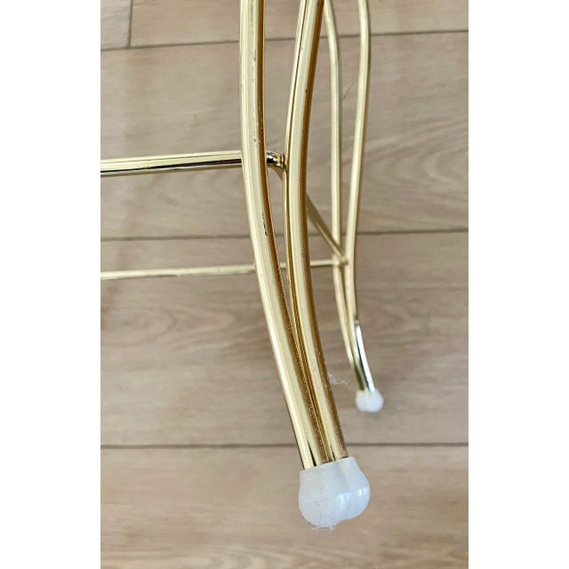 Brass Mid 20th Century Hollywood Regency Mid Century George Koch Vanity Chair Stool For Sale - Image 8 of 11