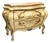 Mid-Century Italian Venetian Hand Painted Floral Commode / Chest Faux Marble Top For Sale