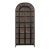 Vaughn Arched Black Elm & Glass Bookcase For Sale
