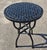 2020s 18" Mini Moroccan Mosaic Accent Table – Black Herringbone Tile Top For Sale - Image 5 of 6