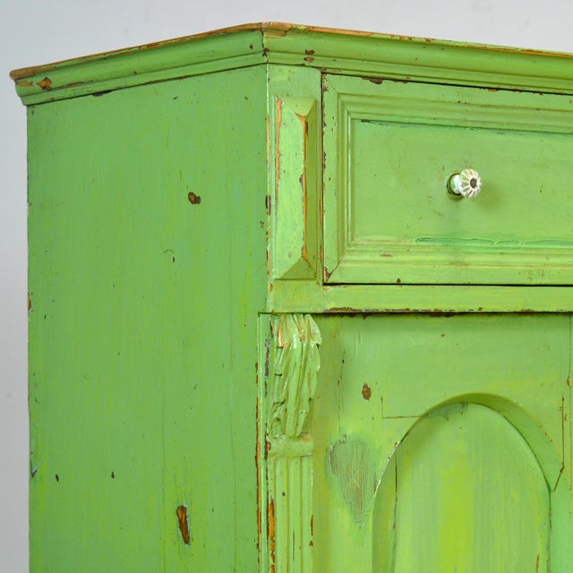 Antique Green Pine Buffet, 1910 For Sale - Image 11 of 16