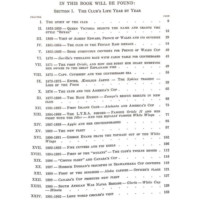 "Annals of the Royal Canadian Yacht Club 1852-1937" Snider, c.h.j. [Club Archivist] For Sale - Image 12 of 12