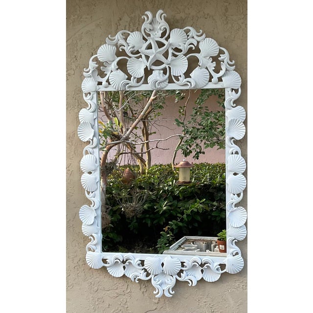 Metal Sea Shell Iron Mirror For Sale - Image 7 of 13