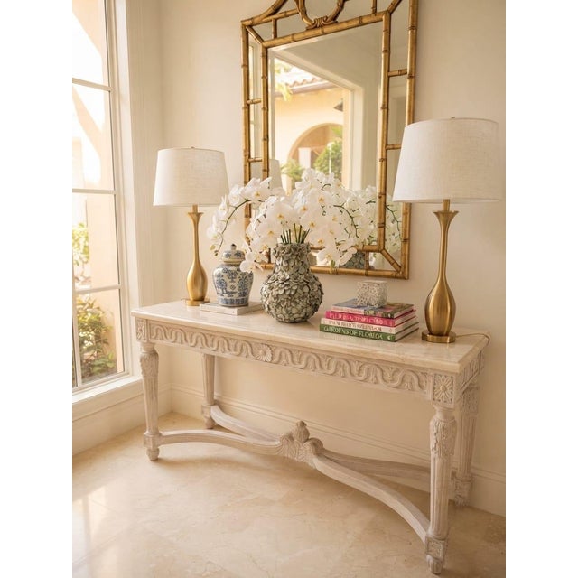 Vintage Italian Hand-Crafted Encrusted Floral Ceramic Vase For Sale - Image 9 of 12