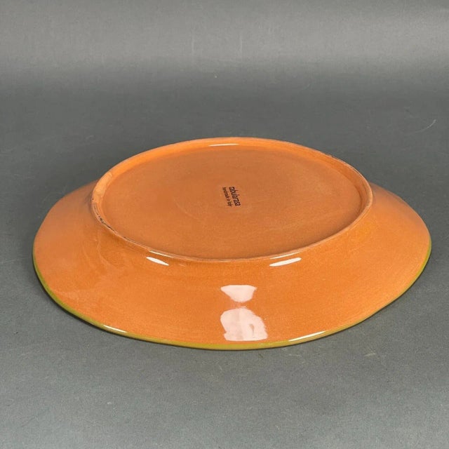 Ceramic Vintage Hand Painted Tabularasa Rustic Dinner Plate Serving Platter, Italy For Sale - Image 7 of 13