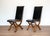 Spanish Dining Chairs in Oak and Leather by Pierre Lottier Valmazan, 1960s, Set of 2 For Sale - Image 10 of 18