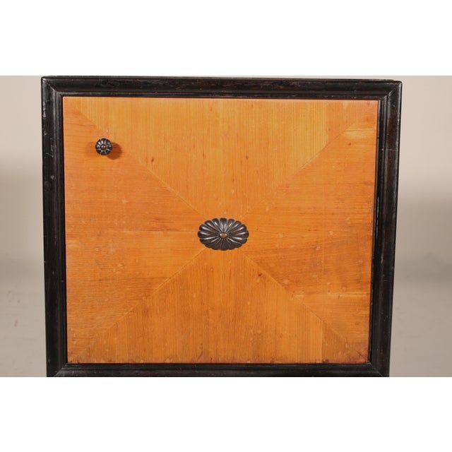Orange Art Deco Birch and Ebonized Side Table For Sale - Image 8 of 11