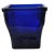 Late 20th Century Cobalt Blue Recycled Heavy Optic Glass Square Vessel 4.75" For Sale - Image 5 of 9