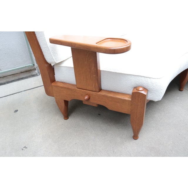 Wood 1960s Modernist Oak Sofa Designed by Guillerme et Chambron For Sale - Image 7 of 14