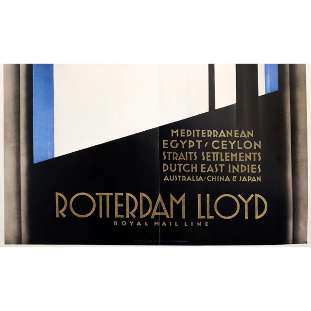 Contemporary 1931 Dutch Shipping Poster, Royal Rotterdam Lloyd (Modern Re-Issue) For Sale - Image 3 of 4
