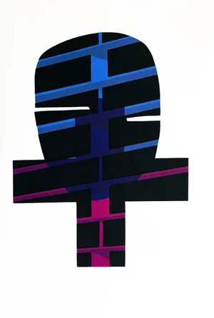 1978 Ronald King Screen Print in Four Colors, Persoun-10