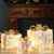 Gold LED Woven Packages with Bow (Set of 3) For Sale - Image 8 of 8