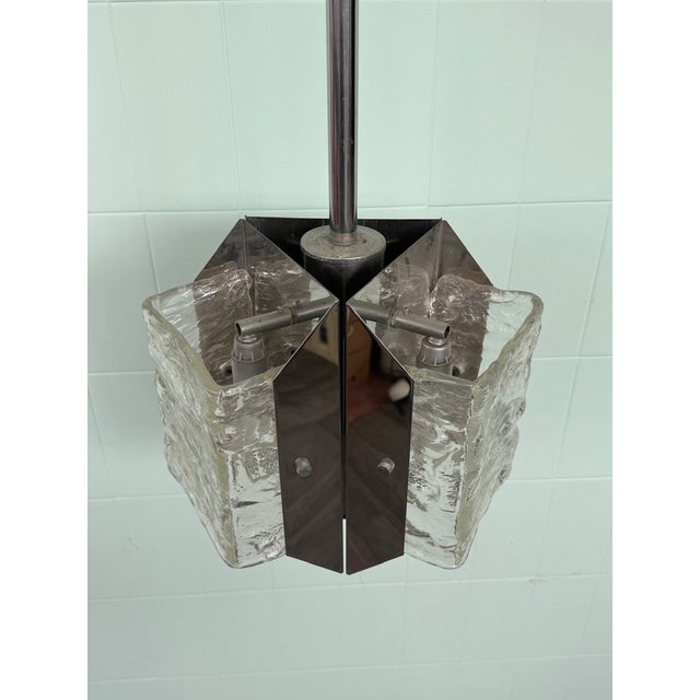 Vintage Austrian Pendant Lamp attributed to J.T. Kalmar, 1970s For Sale - Image 6 of 18