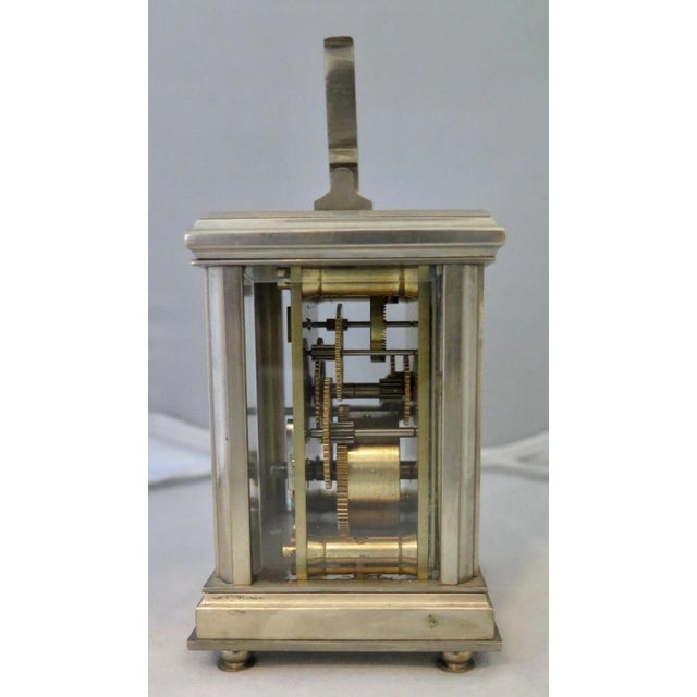 Early 20th Century Nickel plated Brass Carriage Clock For Sale In New York - Image 6 of 8