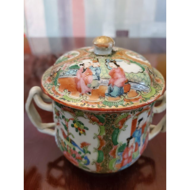 Green Antique Mid 19th Century Chinese Porcelain Covered Jar For Sale - Image 8 of 11