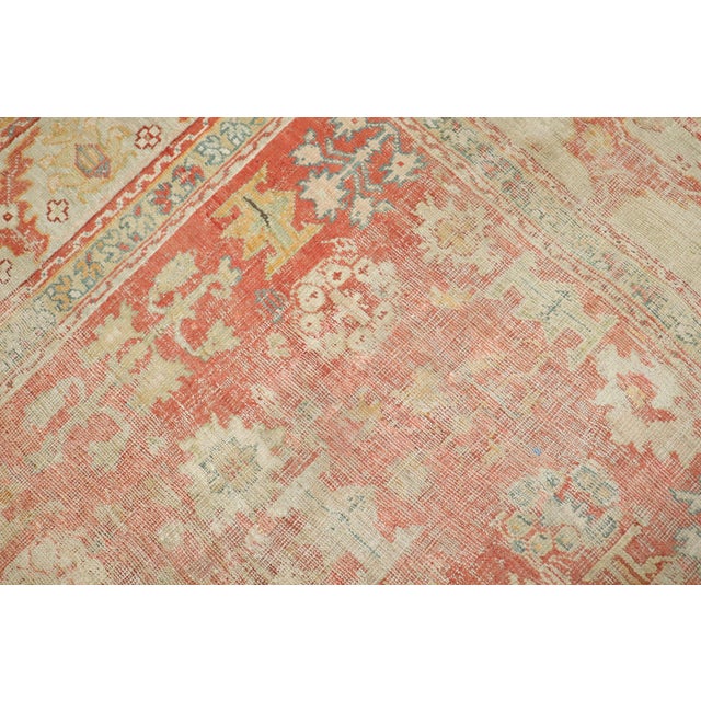 Early 20th Century Early 20th Century Antique Zabihi Collection Turkish Oushak Worn Square Rug - 10'6" x 11' For Sale - Image 5 of 12