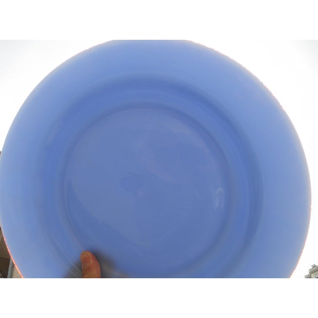 Chinese Blue Peking Glass Platter Circa 60s For Sale - Image 4 of 5