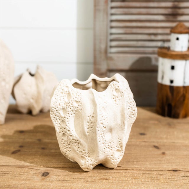 Modern Organic Textured Stoneware Container (Set of 2) For Sale - Image 3 of 3
