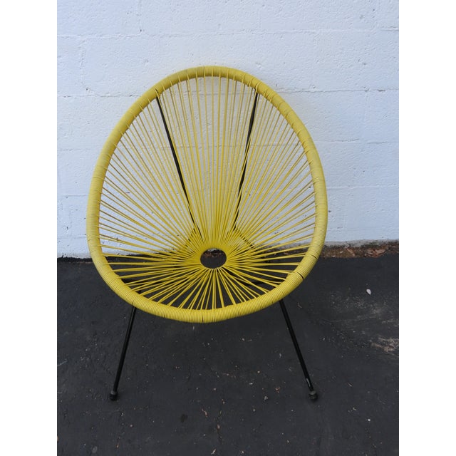 Acapulco Yellow Woven Wicker Indoor and Outdoor Patio Lounge Chair a Pair 6607 For Sale - Image 10 of 12