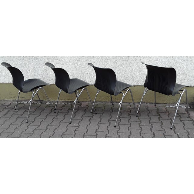 Fritz Hansen Chromed Steel Dining Chairs from Fritz Hansen, 1993, Set of 4 For Sale - Image 4 of 11