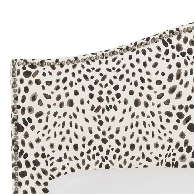 Not Yet Made - Made To Order Margaux Bed in Cream Grey Washed Cheetah, King For Sale - Image 5 of 6