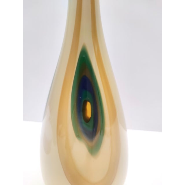 Postmodern Encased and Hand-Blown Glass Decanter Bottle, Italy, 1960s For Sale - Image 13 of 16
