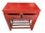 1940s Vintage Chinoiserie Red Lacquer Console Table 33.5" W For Sale - Image 5 of 12