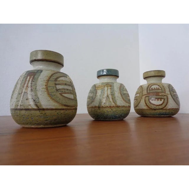 Danish Studio Ceramic Vases by Noomi Backhausen for Soholm Stentoj, 1970s, Set of 3 For Sale - Image 10 of 10