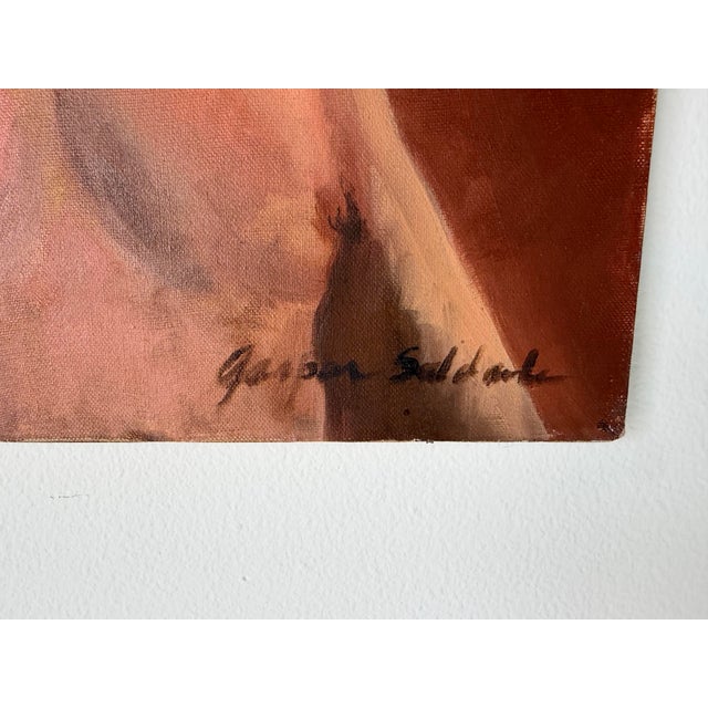 1970s Vintage Figurative Male Portrait Oil on Canvas Painting – Signed For Sale - Image 9 of 12