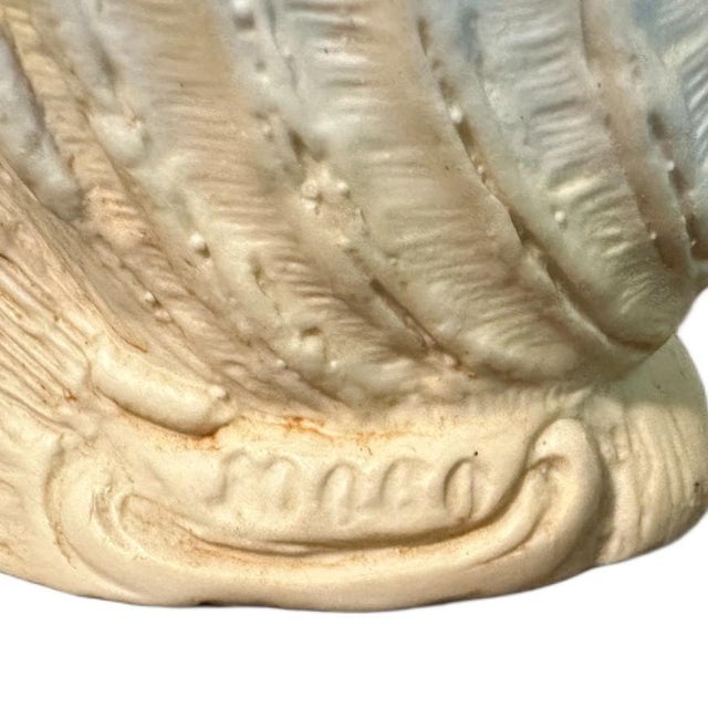 Late 19th Century Antique Rococo Porcelain Bisque Putto Cherub W/Conch Spill Vase/Small Planter For Sale - Image 5 of 5