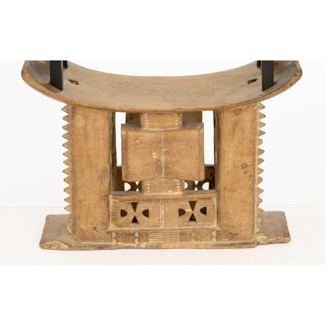 Karl Springer Karl Springer African Stool Base Side Table, 1970s For Sale - Image 4 of 10