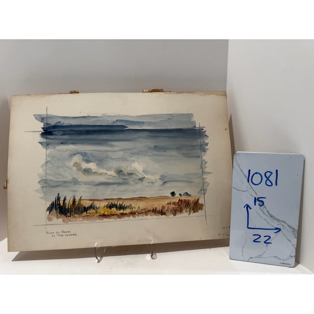 Henry Emil Salloch Original Watercolor on Paper River of Grass, Florida. 1948 For Sale - Image 9 of 9