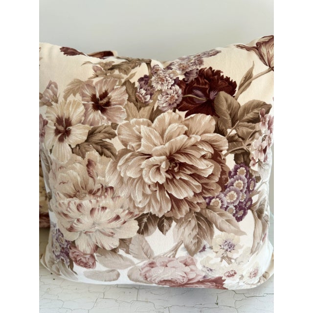 Shabby Chic Traditional Velvet Pillows in Scalamandre Tuileries-A Pair For Sale - Image 3 of 9