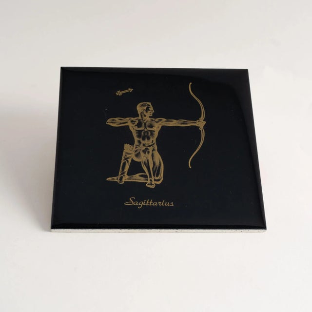 1980s Vintage Sagittarius Ceramic Wall Tile For Sale - Image 5 of 9