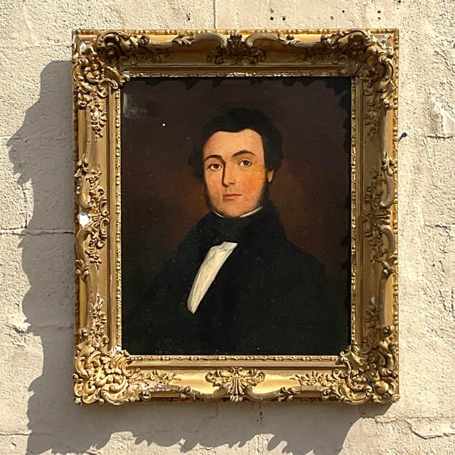 The Vintage Regency 19th Century Portrait of a Gentleman is an exquisite piece of art that captures the elegance and...