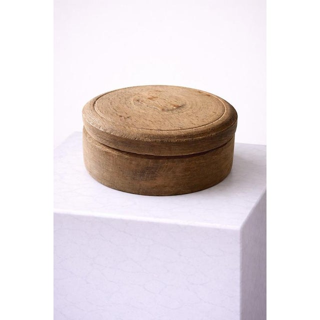 Antique Swedish Hand-Carved Oak Lidded Box, 1800s For Sale - Image 6 of 9