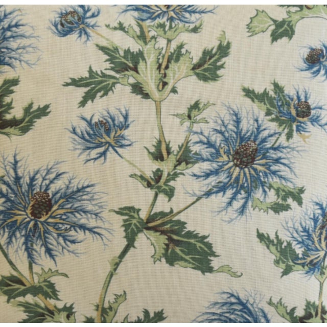 Designer George Spencer Thistle Floral Botanical Feather/Down Pillow For Sale - Image 4 of 8