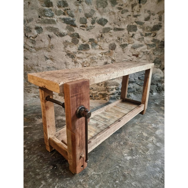 French Workbench in Beech and Oak, 1900s For Sale - Image 18 of 18