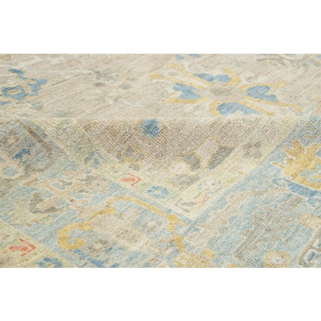 Beige Apadana's Modern Designed Sultanabad Room Size Wool Rug Handmade in Beige For Sale - Image 8 of 10