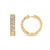 Haus of Brilliance Gold Vermeil 1/10 Cttw Diamond Ribbed Design Hoop Earrings For Sale - Image 4 of 4