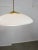 Mid-Century Italian Saucer Glass and Brass Pendant Lamp For Sale - Image 12 of 18
