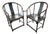 Pair of Antique Chinese Ming Style Horseshoe Chinoiserie Arm Chairs For Sale