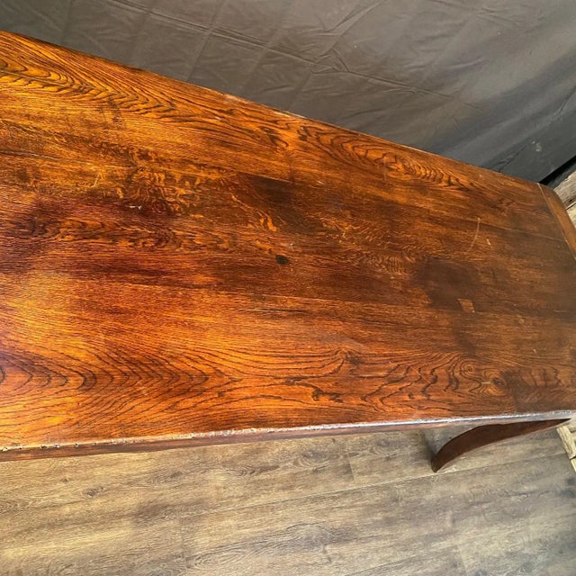 Antique Country French Provincial Farmhouse Dining Table For Sale - Image 9 of 11